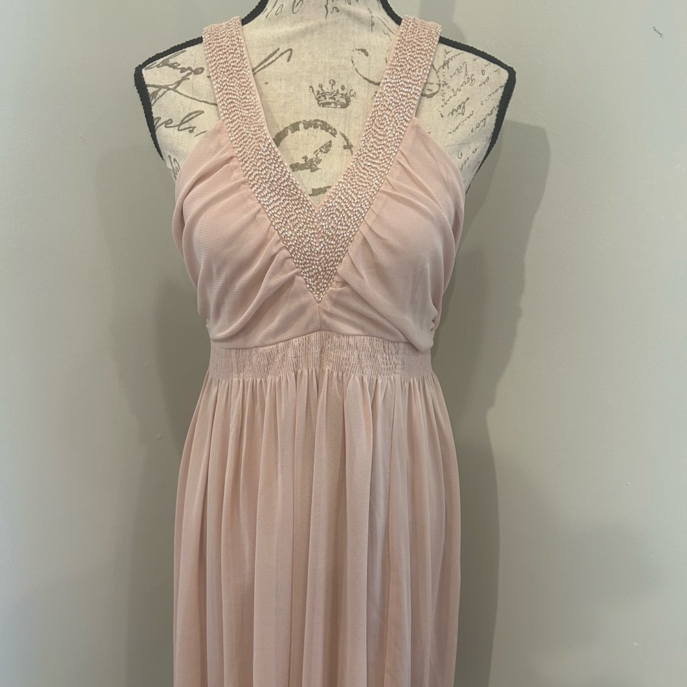H&M Rose Pink Beaded Dress Size M NWT